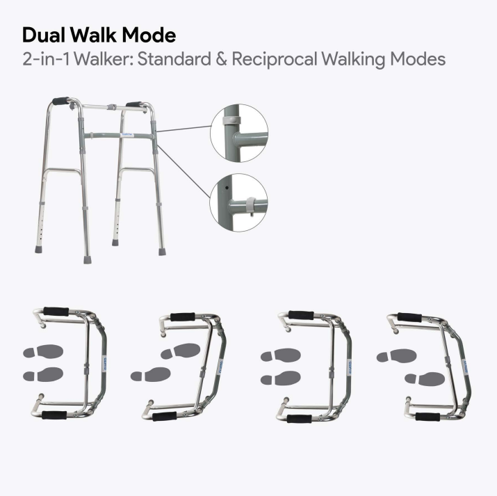 Elvito Dual Action Folding Walker